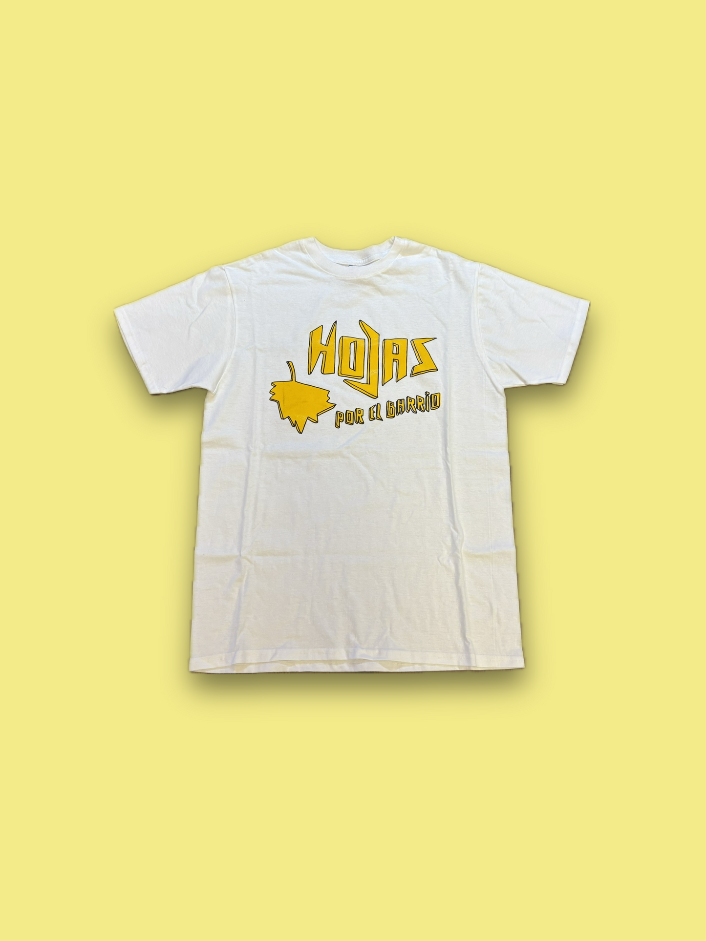 Playera Hojas Por El Barrio Logo Blanca