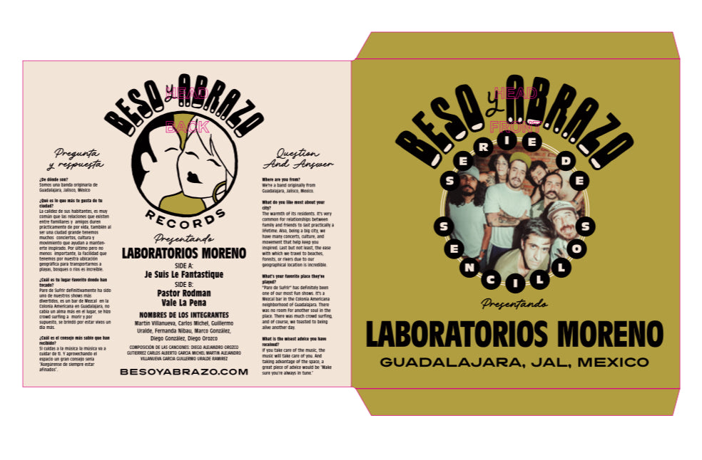 Laboratorios Moreno - Beso y Abrazo 7" 45 RPM (Vinyl)