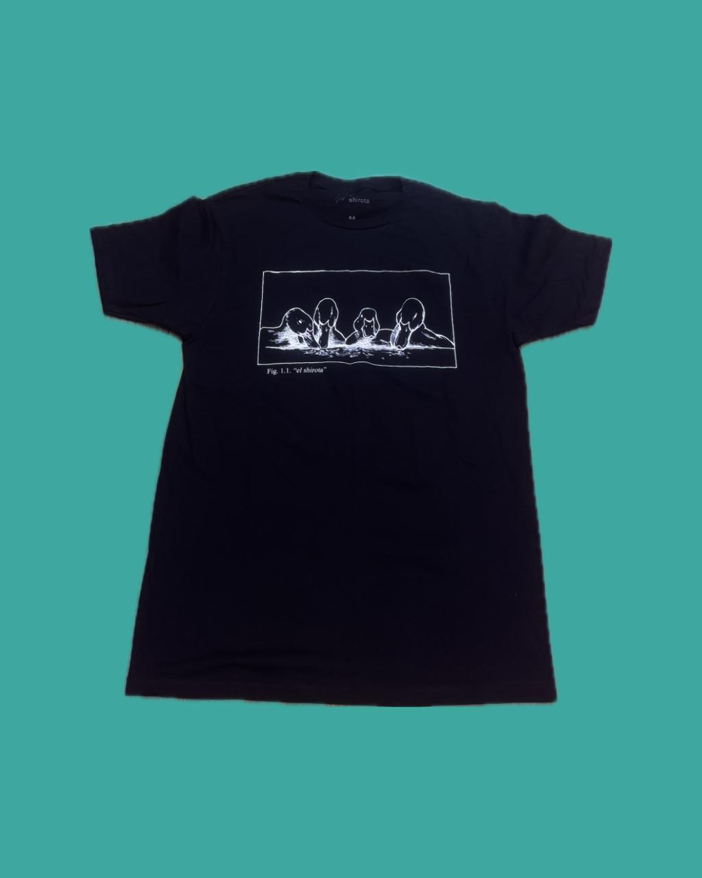 Playera El Shirota Fig. 1.1 Diseño Frontal Negra