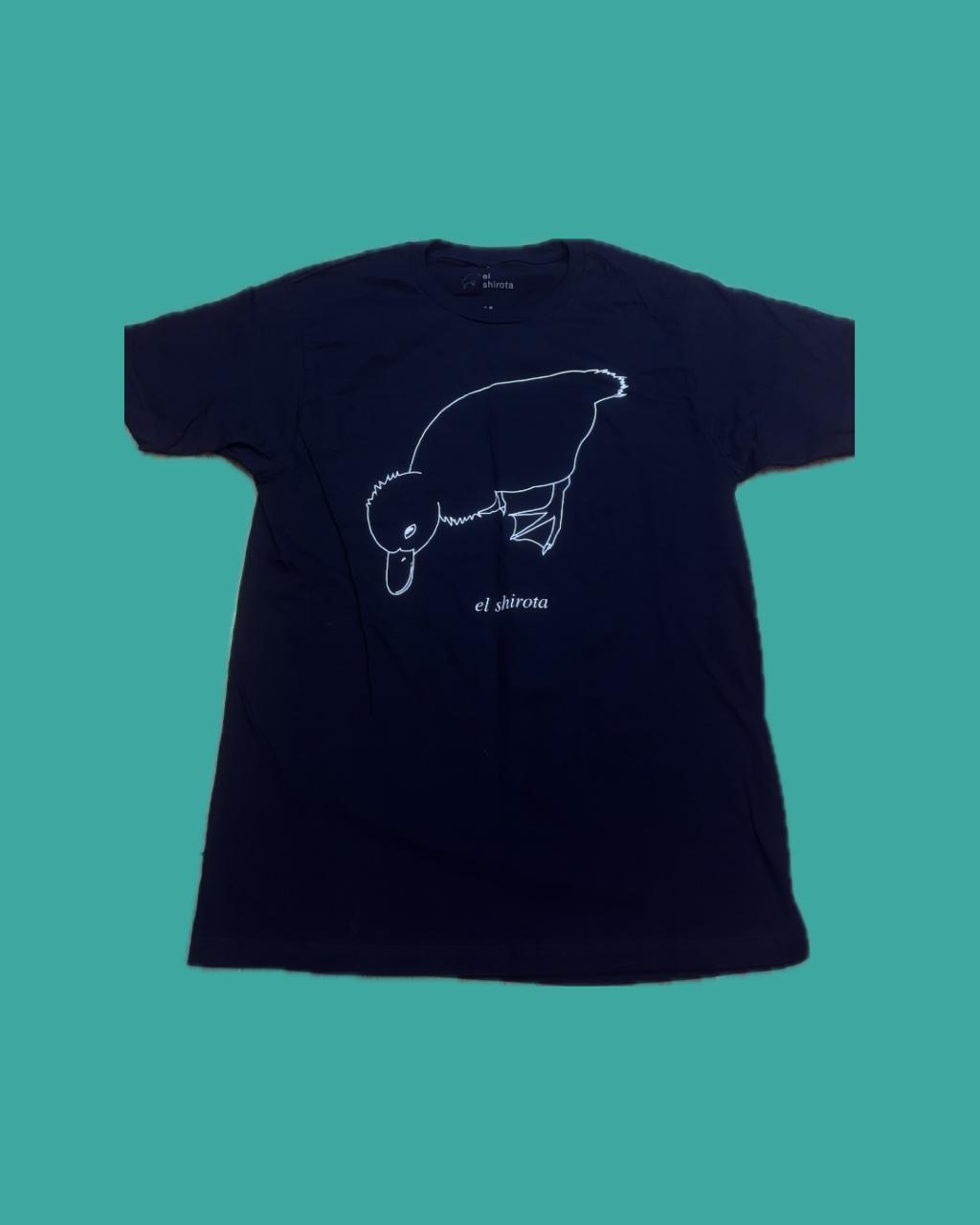 Playera El Shirota Pato Diseño Frontal Negra