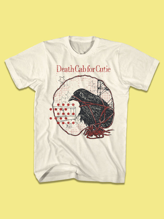 Playera Death Cab For Cutie Cuervo Blanca