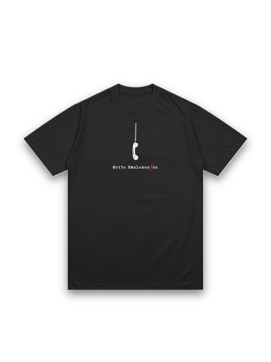 Playera Grito Exclamación Negra / Blanco