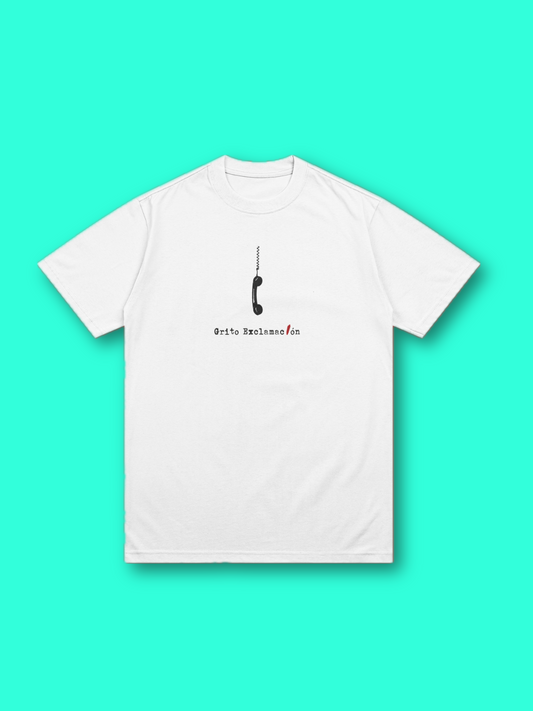 Playera Grito Exclamación Blanca / Negro