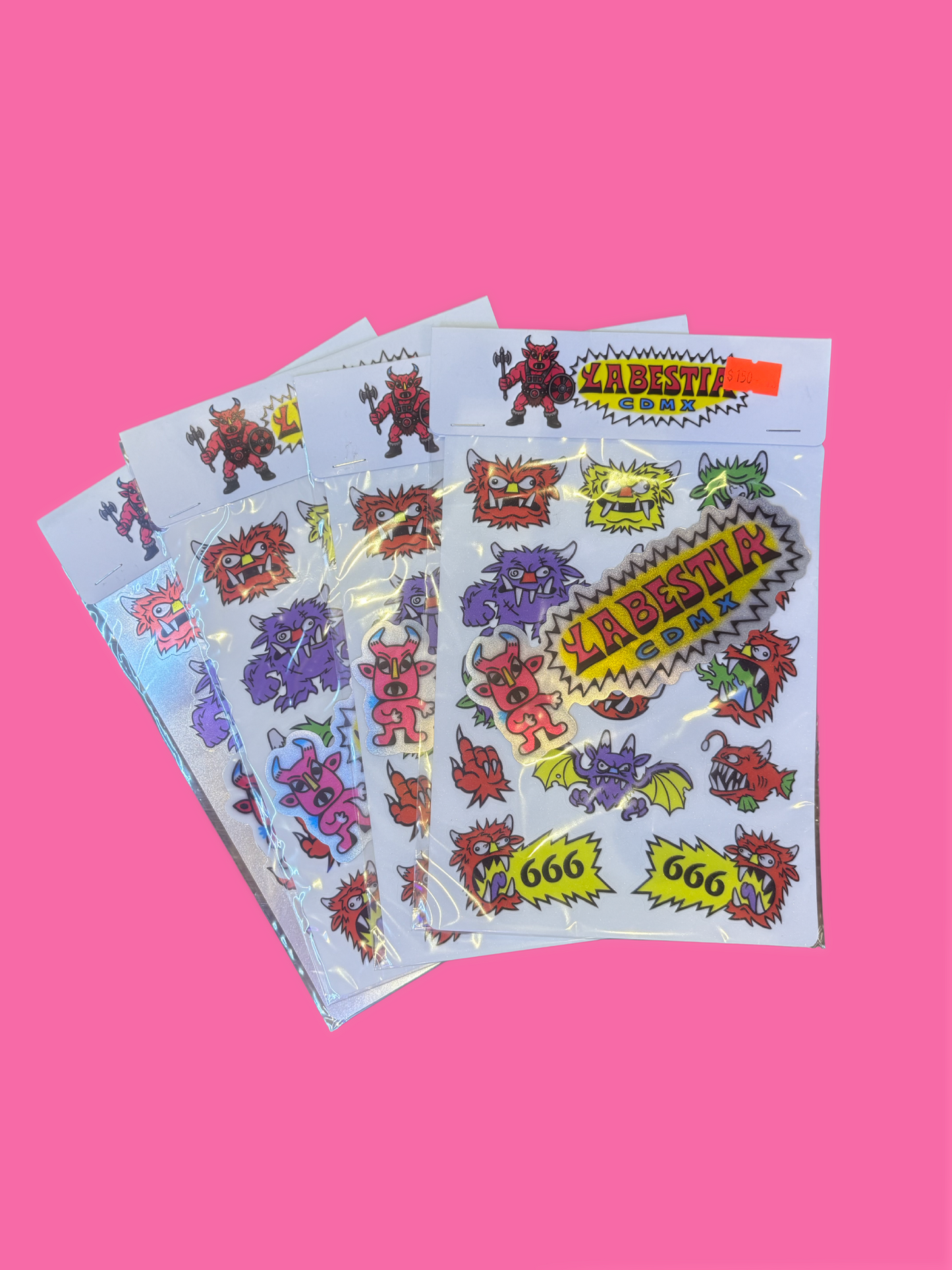 Sticker Pack La Bestia CDMX Blanco