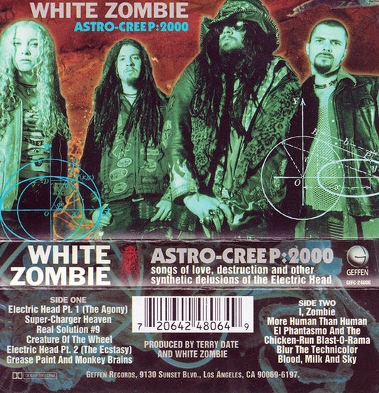 White Zombie – Astro-Creep: 2000 (Songs Of Love, Destruction And Other Synthetic Delusions Of The Electric Head) (Cassette) USADO