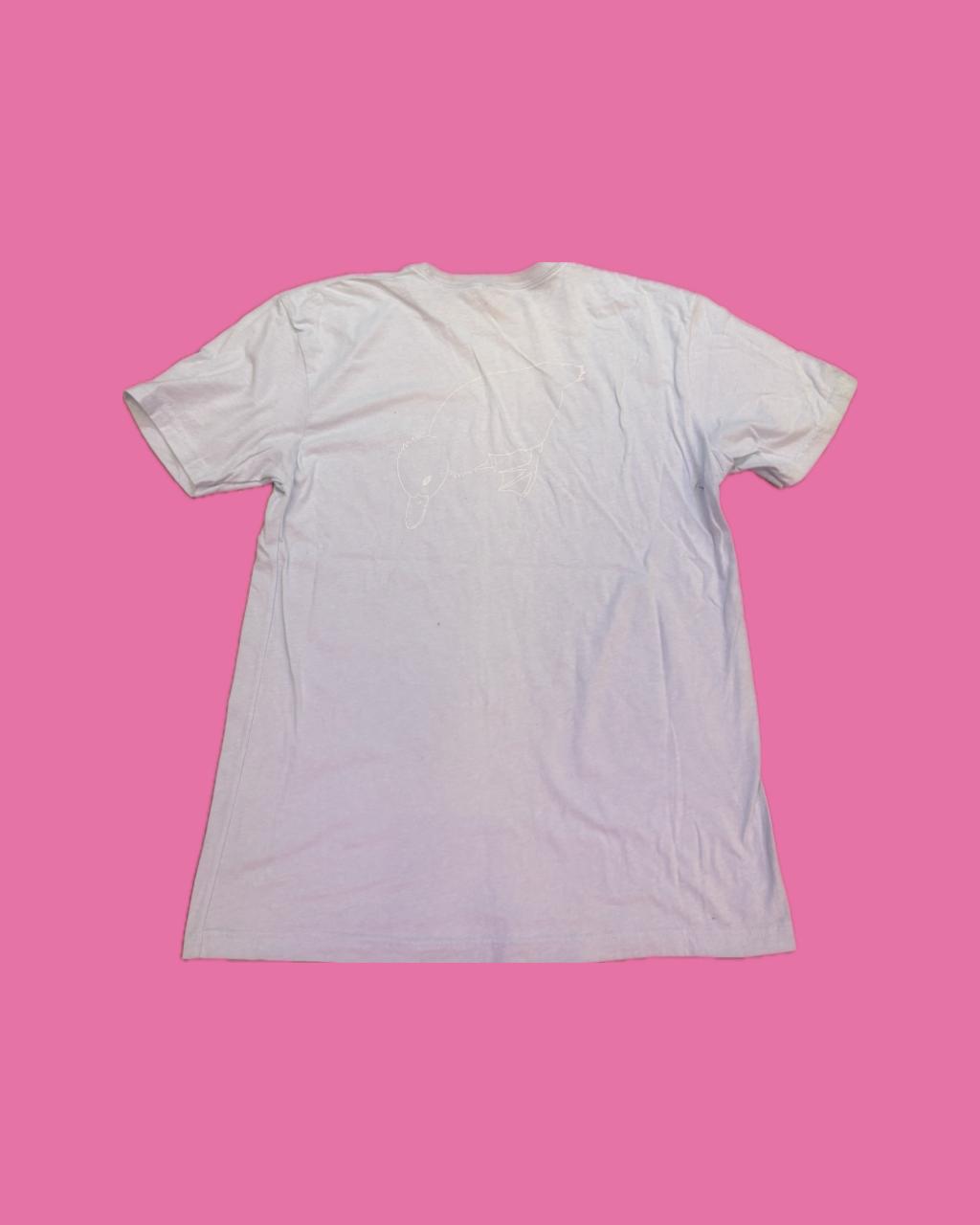 Playera El Shirota Pato Diseño Frotal y Trasero Azul Claro