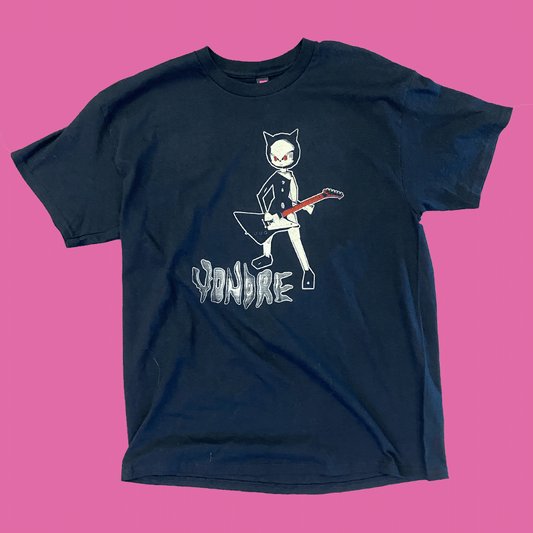 Playera Vondré Gatita Guitarra Negra