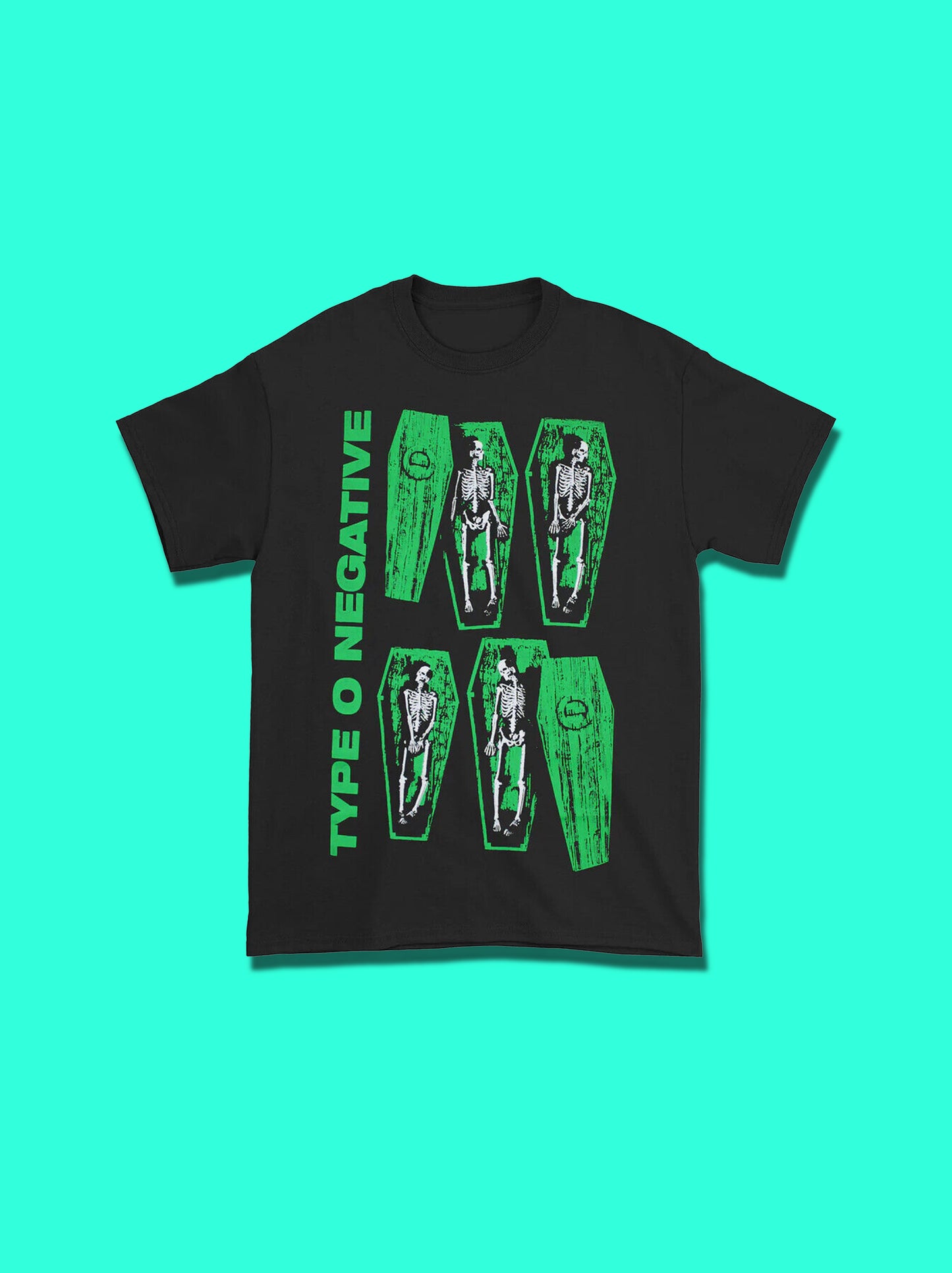 Playera Type o Negative Ataud Negra